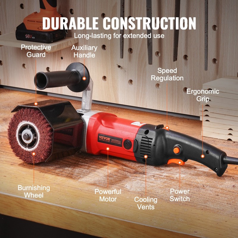 Polttokiillotus- ja pintakäsittelykone 1200W 6-portainen alumiinirunko 4 kuitukiillotuslaikkaa