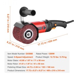Polttokiillotus- ja pintakäsittelykone 1200W 6-portainen alumiinirunko 4 kuitukiillotuslaikkaa