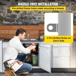 Ulkokeittiön ruostumatonta terästä 99 x 66 cm kaksiosaiset ovet