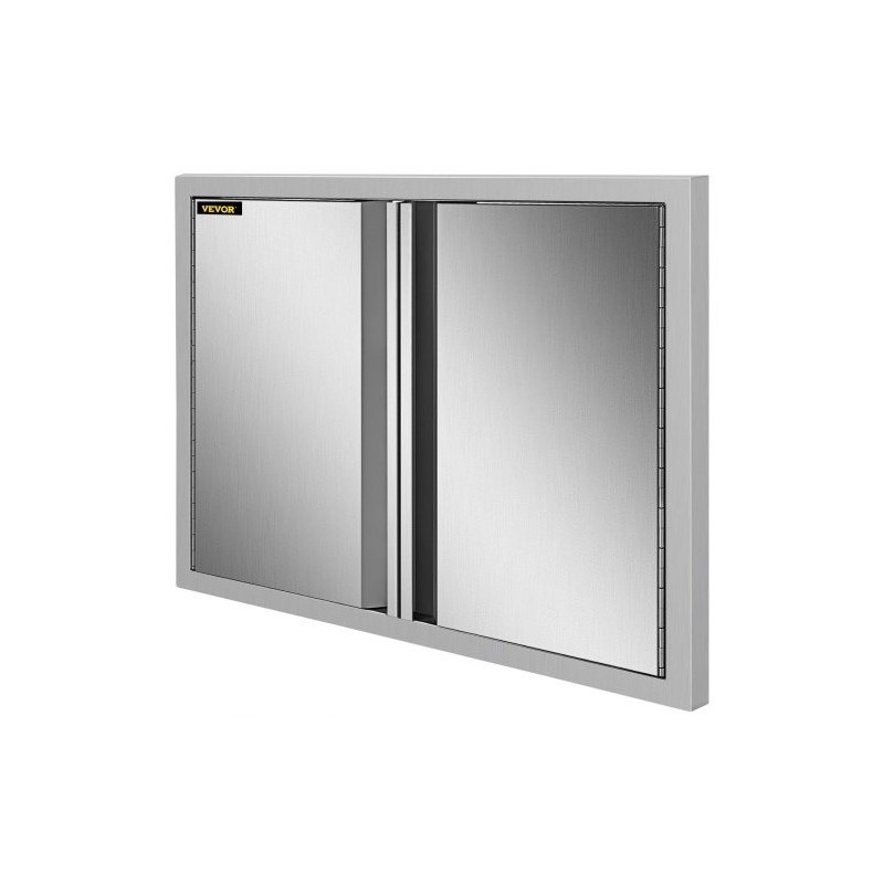 Ulkokeittiön kaksiosaiset ovet ruostumatonta terästä 75,5 x 53 cm