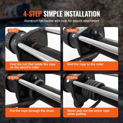 Synteettinen vinssiköysi erittäin molekyylipainoinen polyeteeni 12,7 mm 28 m taottu koukku suojahiha