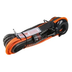 Synteettinen vinssiköysi korkeamolekyylisestä polyeteenistä 6,35 mm 15,24 m maastoajoneuvoille suojahihna koukku