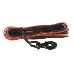 Synteettinen vinssiköysi 4 8 mm 15 2 m PU päällystetty suojaholkilla taottu teräskoukku ATV UTV