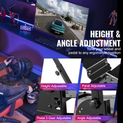 Rattiteline hiilikuituteräksestä säädettävä 68,5-80 cm taitettava yhteensopiva G25 G27 G29 G920