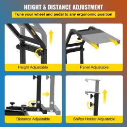 Simulaattorirattiteline hiiliteräs säädettävä 52–68 cm yhteensopiva G29 G27 G25