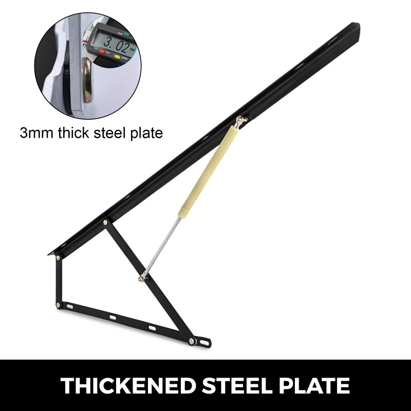 Hydraulinen sängynnostin teräsrakenne satakaksikymmentä senttimetriä kaksi pneumaattista kaasujousta