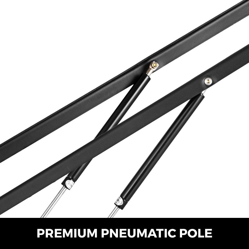 Sängyn ja vuodesohvan pneumaattinen nostomekanismi teräs 152 cm 2 kpl musta