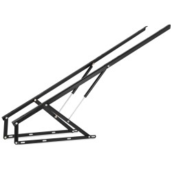 Sängyn ja vuodesohvan pneumaattinen nostomekanismi teräs 152 cm 2 kpl musta