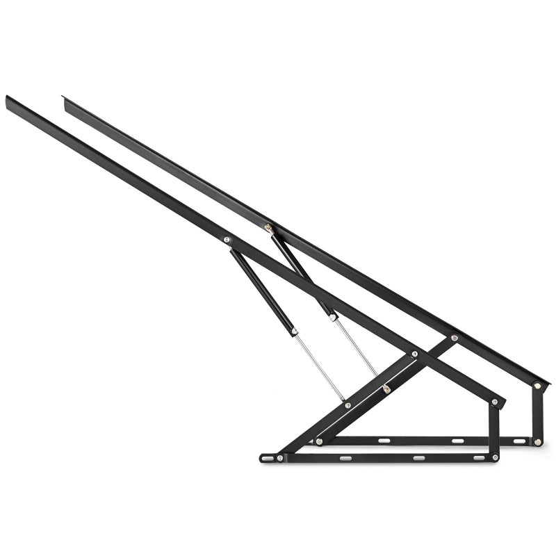 Sängyn ja vuodesohvan pneumaattinen nostomekanismi teräs 152 cm 2 kpl musta