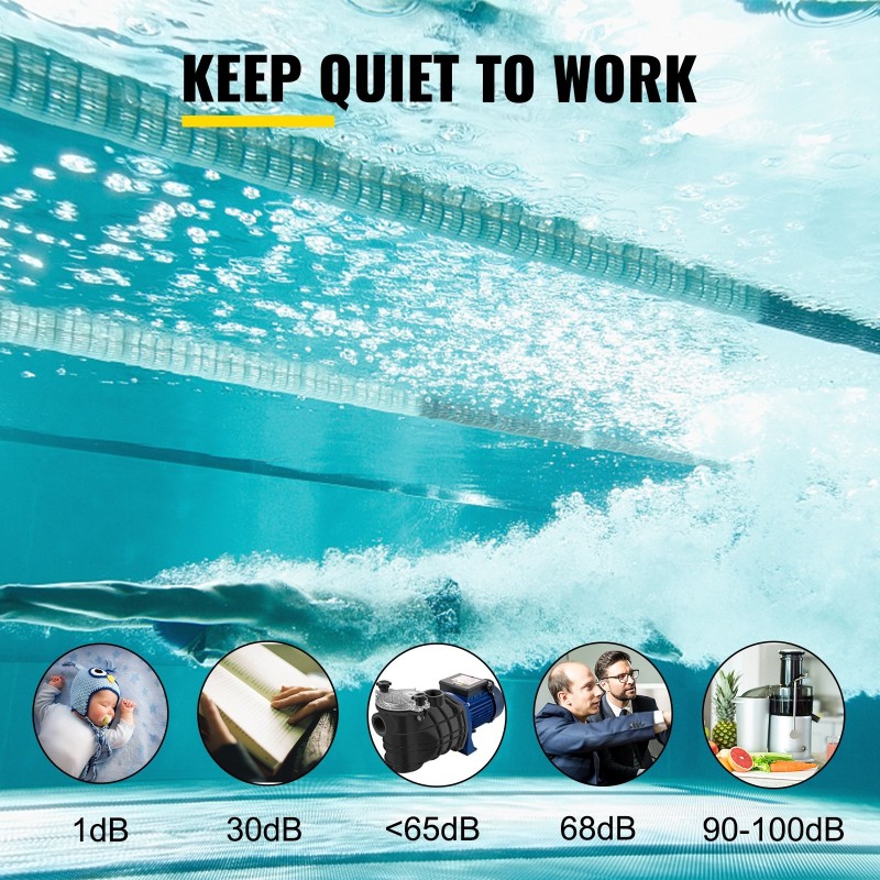 Uima-altaan pumppu muovi 750 W 15000 L/h 50 mm tulo ja poisto