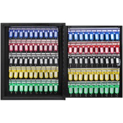 Avainkaappi 100 avaimelle kylmävalssattu teräs säädettävät ripustuskiskot värilliset avainlaput