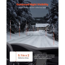 Ajotien merkkitikut 50 kpl 152 cm lasikuitu oranssi heijastinnauhoilla