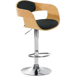 Kingston säädettävä pyörivä baarijakkara keinonahkapäällysteellä ja jalkatuella