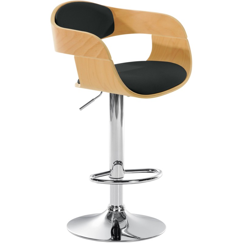 Kingston säädettävä pyörivä baarijakkara keinonahkapäällysteellä ja jalkatuella