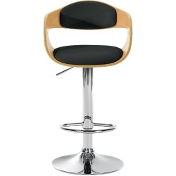 Kingston säädettävä pyörivä baarijakkara keinonahkapäällysteellä ja jalkatuella