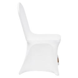 Tuolinsuojat joustavaa elastaanikangasta taittotuoleille 560x450x935 mm 100 kpl valkoinen