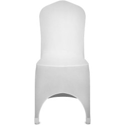 Taittotuolipäälliset 95 % polyesteri 5 % elastaani yleismalli pestävä 50 kpl valkoinen