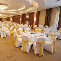 Kokoontaitettavien tuolinsuojukset joustavasta spandex-kankaasta konepestävät 50 kpl valkoinen