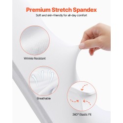 Tuolinsuojat polyesteriä ja spandexia kokoontaitettaville tuoleille 30 kpl valkoinen