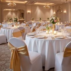 Tuolinsuojat polyesteriä ja spandexia kokoontaitettaville tuoleille 30 kpl valkoinen