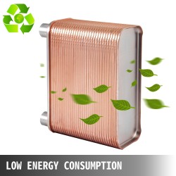 Juotettu levylämmönvaihdin 60 levyä 316L ruostumattomasta teräksestä hydroniseen lämmitykseen