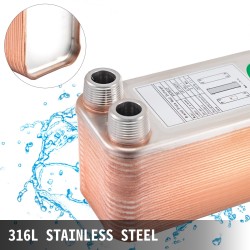 Juotettu levylämmönvaihdin 316L-ruostumatonta terästä 30 levyä 3/4 tuuman liitännöillä