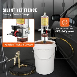 Paineilmakäyttöinen rasvapumppu painevalettu alumiini 50:1 13 jalan letku kääntyvällä pistoolilla