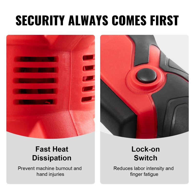 Betonitärytin 960 wattinen sähköinen 4000 kierrosta minuutissa 2 metrin varsi kädessä pidettävä