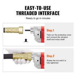 Betonitärytin 960 wattinen sähköinen 4000 kierrosta minuutissa 2 metrin varsi kädessä pidettävä