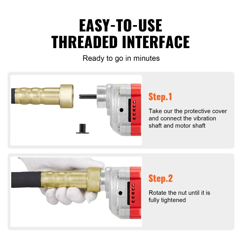 Betonitärytin 960 wattinen sähköinen 4000 kierrosta minuutissa 2 metrin varsi kädessä pidettävä