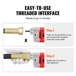 Käsikäyttöinen sähköinen betonivibraattori 800 W 1,5 m akselilla 4000 kierrosta minuutissa