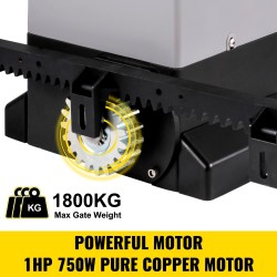 Automaattinen liukuportin avaaja 1800 kg 12 m 4 kaukosäädintä sovellusohjaus