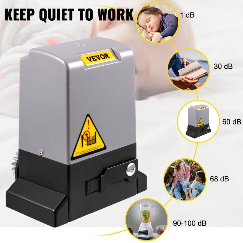 Automaattinen liukuportin avaaja 1800 kg 12 m 4 kaukosäädintä sovellusohjaus