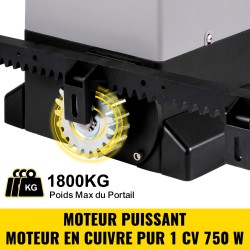 Automaattinen liukuportin avaaja 1800 kg 12 m portille 4 kaukosäädintä puhelinsovellus