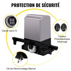 Automaattinen liukuportin avaaja 1800 kg 12 m portille 4 kaukosäädintä puhelinsovellus