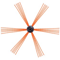 Savupiipun puhdistussarja 12 m 12 nailontangolla ja 360 asteen harjalla