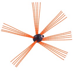 Piipunpuhdistussarja nailonharjalla 8 m kokonaispituus 1 m varret 360 asteen puhdistus