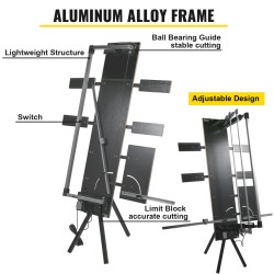 Kuumasäikeinen styroksileikkuri 42cm maksimipaksuus 115cm maksimipituus alumiinirunko kuusi lämmityslankaa 0–90 asteen