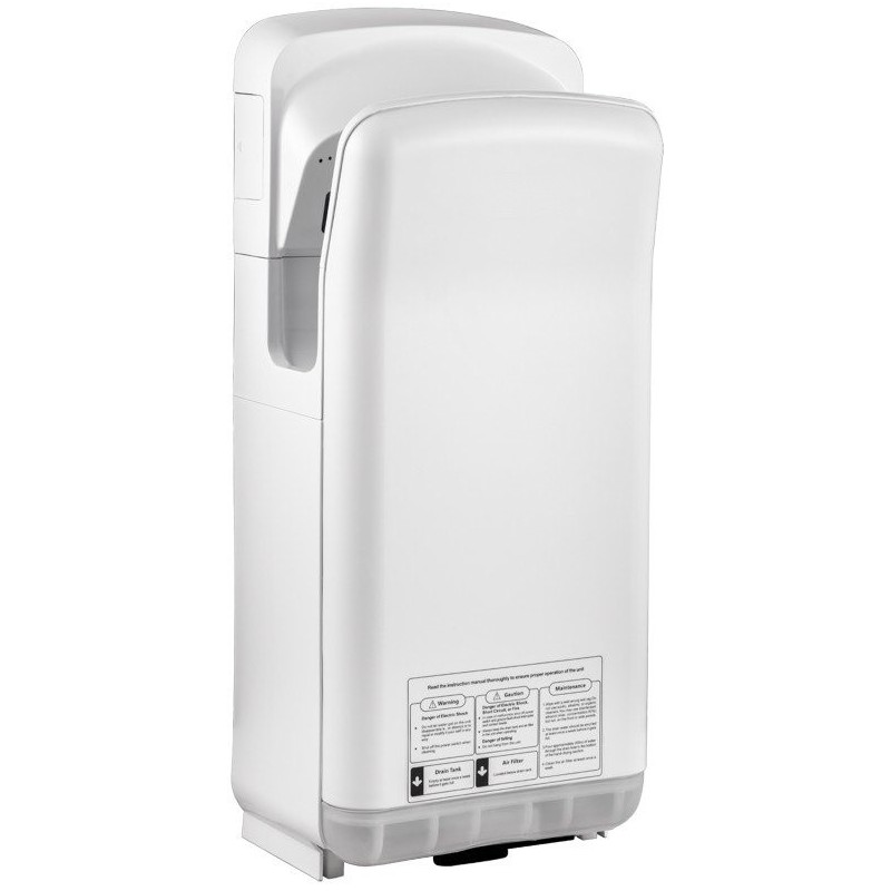 Suihkumallinen käsienkuivain ABS-runko 2000 wattia HEPA-suodatus seinäkiinnitys