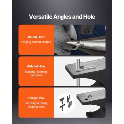 Valuteräksinen yksisarvinen alasin 25 kg pyöristetty sarvi sileä kovapinta