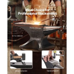 Valuteräsalasin 50 kg yksisarvinen pyöristetty sarvi metallin taivuttamiseen