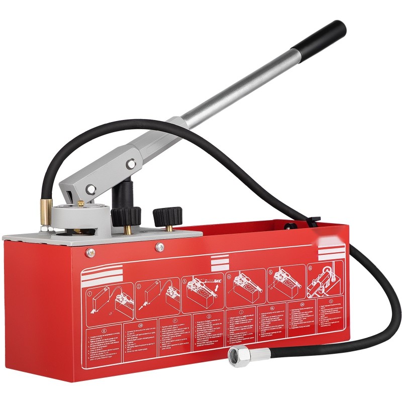 Hydrostaattinen koepainepumppu teräs 12 l 25 bar putkistoille R 1/2 liitäntä