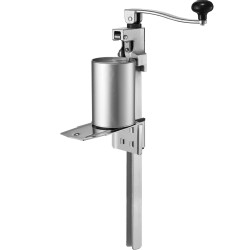 Manuaalinen pöytämallinen tölkinavaaja säädettävällä korkeudella ruostumattomilla terillä jopa 400 mm korkeille tölkeille