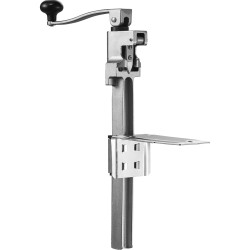 Pöytämallinen tölkinavaaja ruostumattomasta teräksestä kaksoisterillä sopii 300 millimetriä korkeille tölkeille