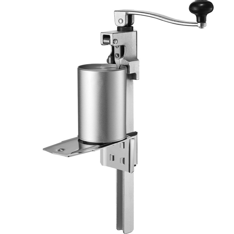 Pöytämallinen tölkinavaaja ruostumattomasta teräksestä kaksoisterillä sopii 300 millimetriä korkeille tölkeille