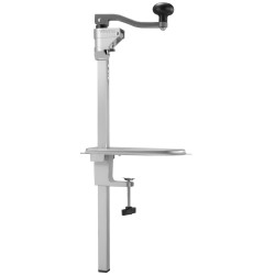 Pöytään asennettava manuaalinen tölkinavaaja ammattikäyttöön valurautainen runko ruostumaton teräs 300 mm