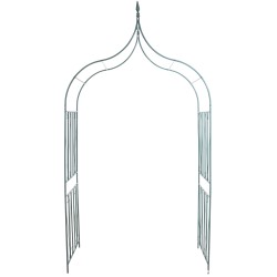 Elegantti 60-luvun ruusukaari köynnöskasveille kestävästä metallista