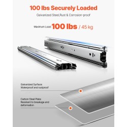 Laatikonkiskot hiiliteräs 20 tuuman täyden ulosvedon 10 paria 45 kilogrammaa kohden