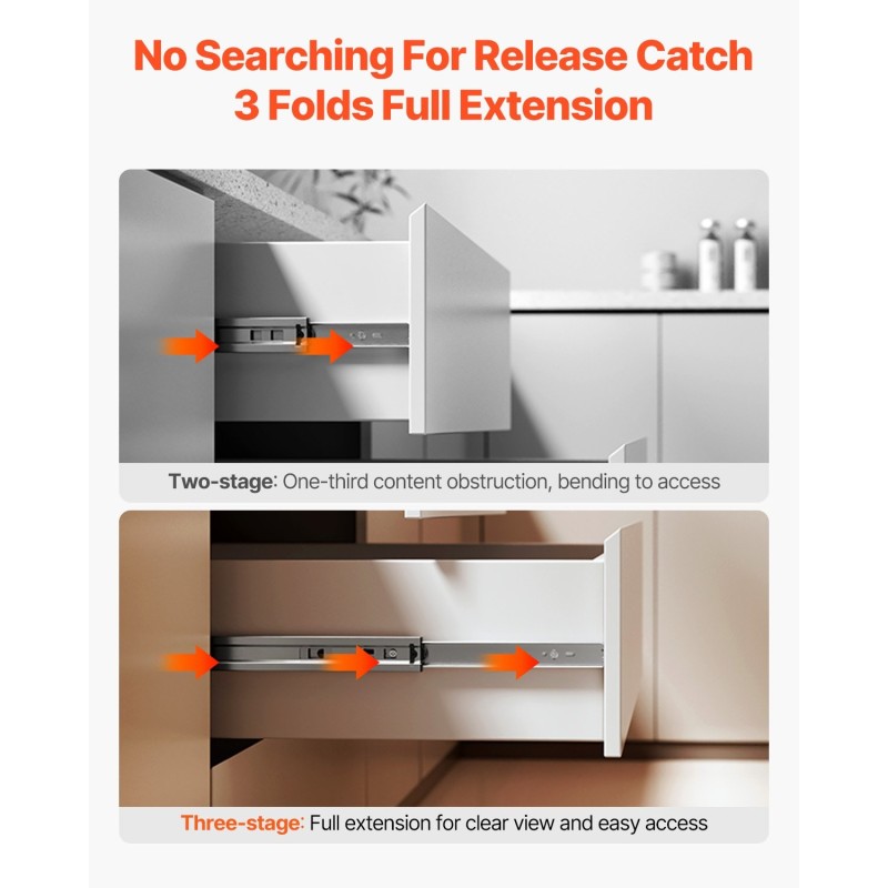 Laatikonkiskot hiiliteräs 20 tuuman täyden ulosvedon 10 paria 45 kilogrammaa kohden