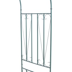 Elegantti 60-luvun ruusukaari köynnöskasveille kestävästä metallista